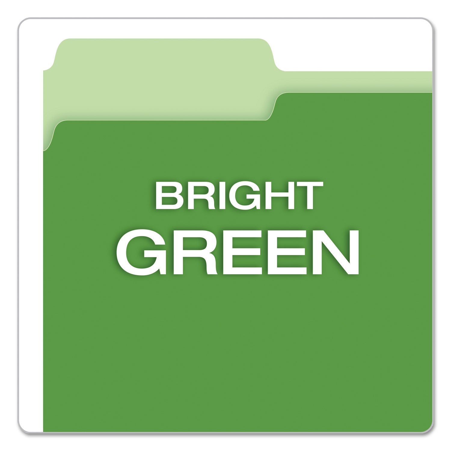 Pendaflex Colored File Folders, 1/3-Cut Tabs: Assorted, Letter Size, Green/Light Green, 100/Box (15213BGR)