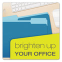 Pendaflex Colored File Folders, 1/3-Cut Tabs: Assorted, Letter Size, Blue/Light Blue, 100/Box (15213BLU)