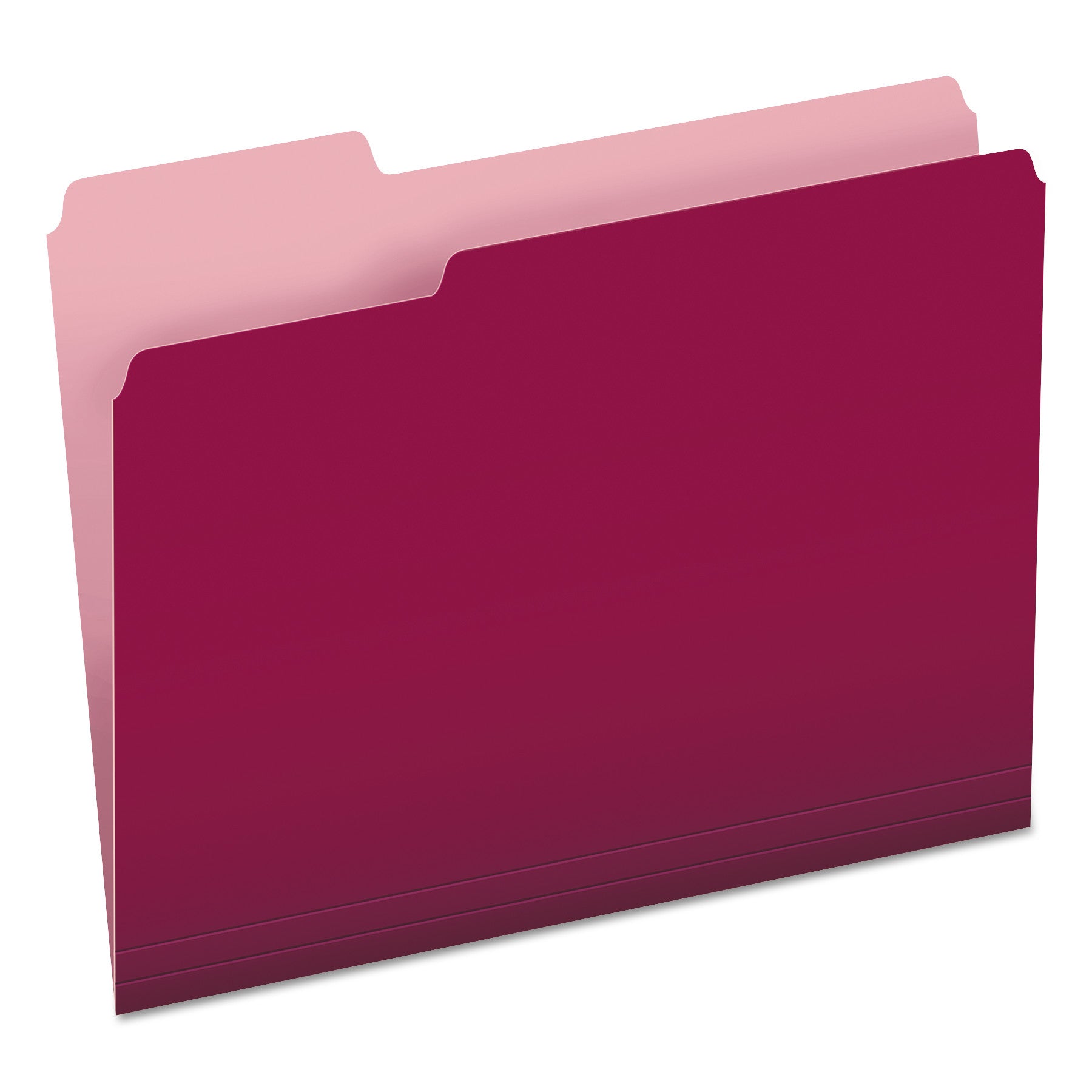 Pendaflex Colored File Folders, 1/3-Cut Tabs: Assorted, Letter Size, Burgundy/Light Burgundy, 100/Box (15213BUR)