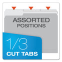 Pendaflex Colored File Folders, 1/3-Cut Tabs: Assorted, Letter Size, Gray/Light Gray, 100/Box (15213GRA)
