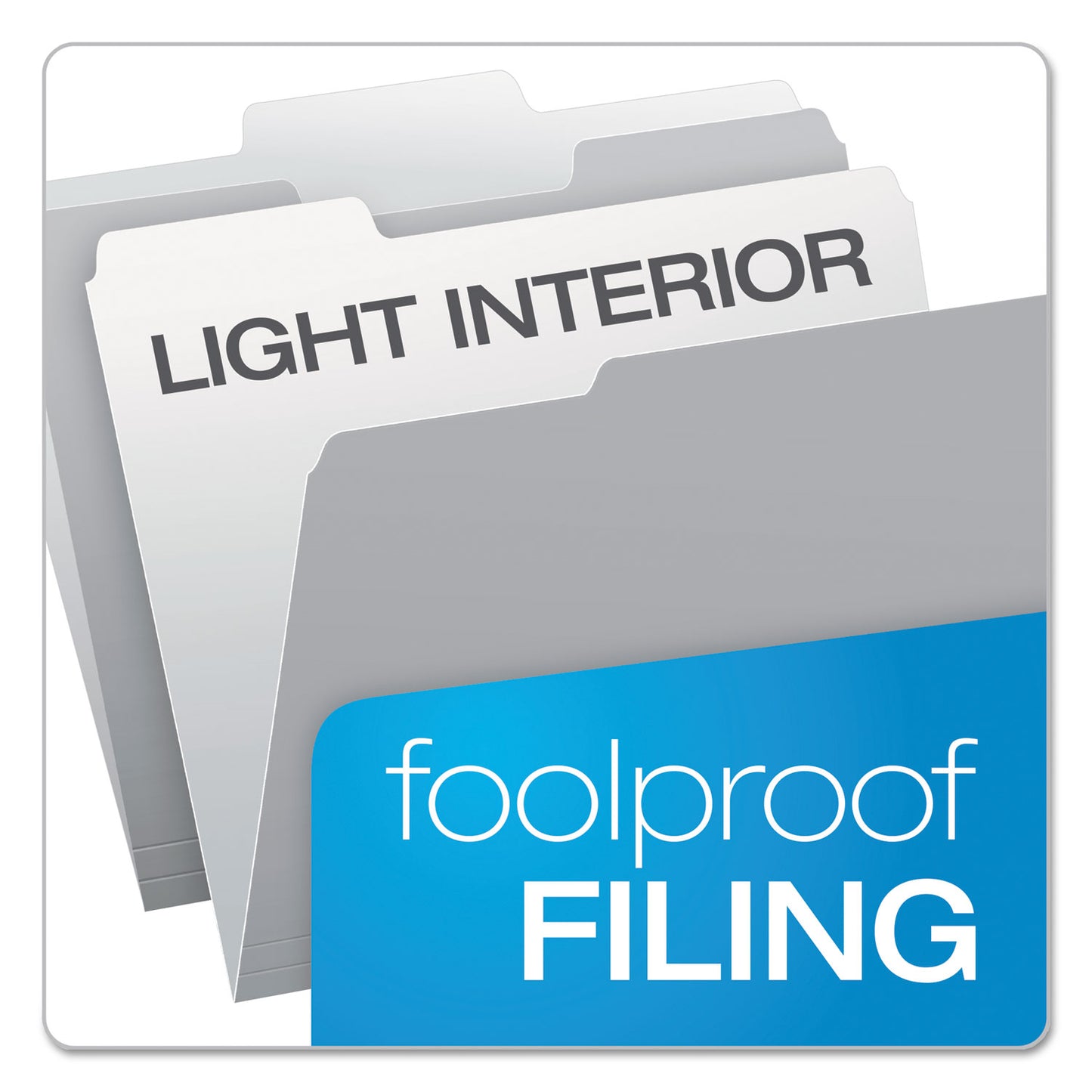 Pendaflex Colored File Folders, 1/3-Cut Tabs: Assorted, Letter Size, Gray/Light Gray, 100/Box (15213GRA)
