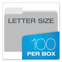 Pendaflex Colored File Folders, 1/3-Cut Tabs: Assorted, Letter Size, Gray/Light Gray, 100/Box (15213GRA)
