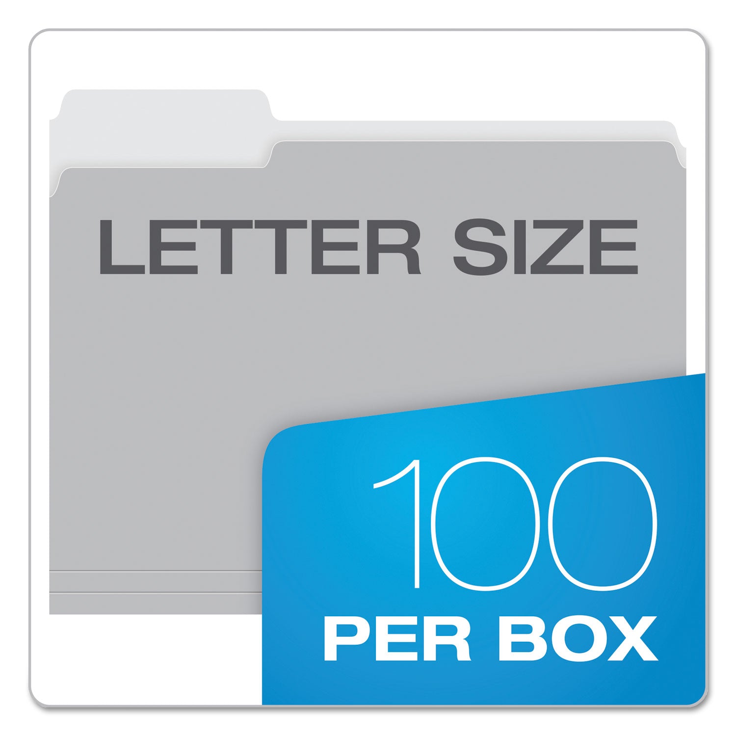 Pendaflex Colored File Folders, 1/3-Cut Tabs: Assorted, Letter Size, Gray/Light Gray, 100/Box (15213GRA)