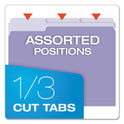 Pendaflex Colored File Folders, 1/3-Cut Tabs: Assorted, Letter Size, Lavender/Light Lavender, 100/Box (15213LAV)