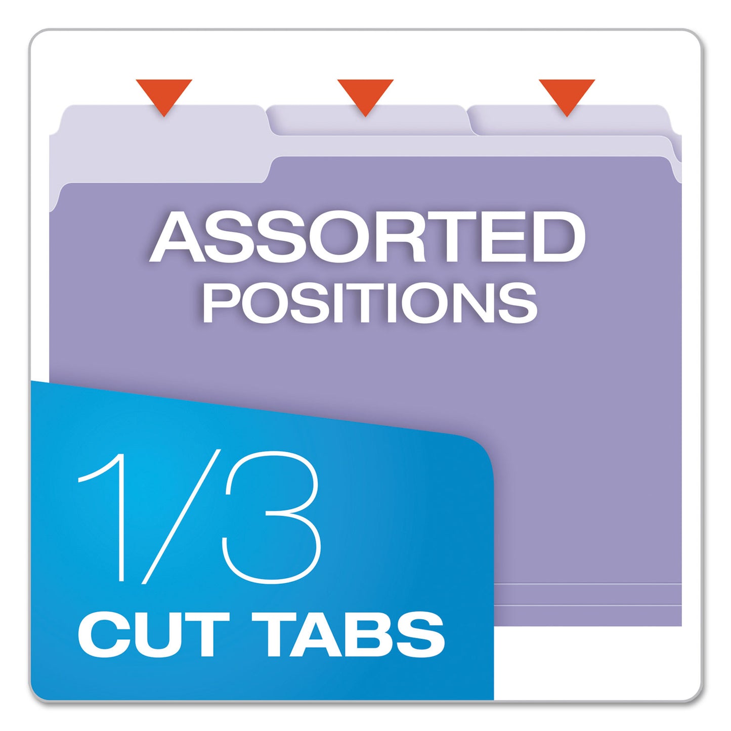 Pendaflex Colored File Folders, 1/3-Cut Tabs: Assorted, Letter Size, Lavender/Light Lavender, 100/Box (15213LAV)