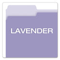 Pendaflex Colored File Folders, 1/3-Cut Tabs: Assorted, Letter Size, Lavender/Light Lavender, 100/Box (15213LAV)