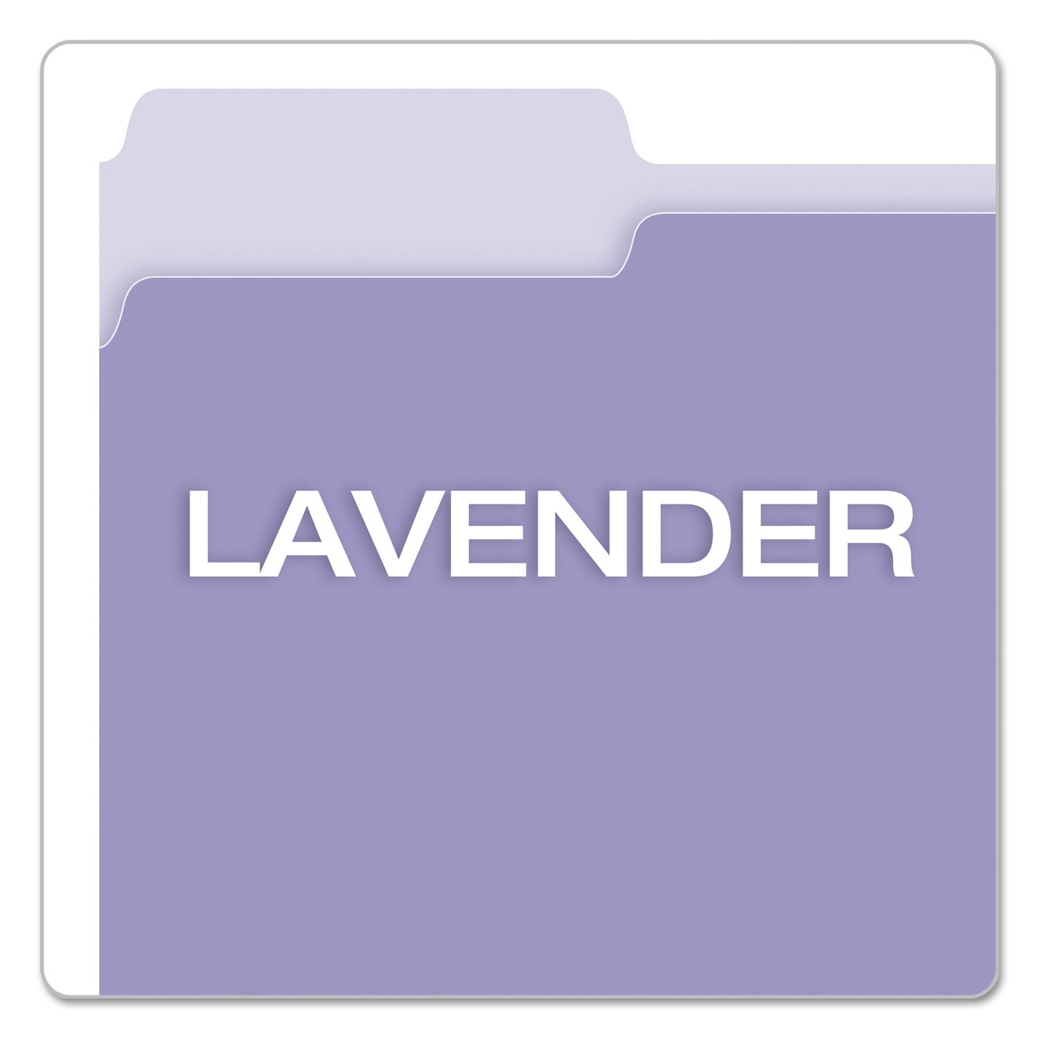 Pendaflex Colored File Folders, 1/3-Cut Tabs: Assorted, Letter Size, Lavender/Light Lavender, 100/Box (15213LAV)