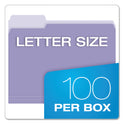 Pendaflex Colored File Folders, 1/3-Cut Tabs: Assorted, Letter Size, Lavender/Light Lavender, 100/Box (15213LAV)