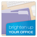 Pendaflex Colored File Folders, 1/3-Cut Tabs: Assorted, Letter Size, Lavender/Light Lavender, 100/Box (15213LAV)