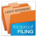 Pendaflex Colored File Folders, 1/3-Cut Tabs: Assorted, Letter Size, Orange/Light Orange, 100/Box (15213ORA)