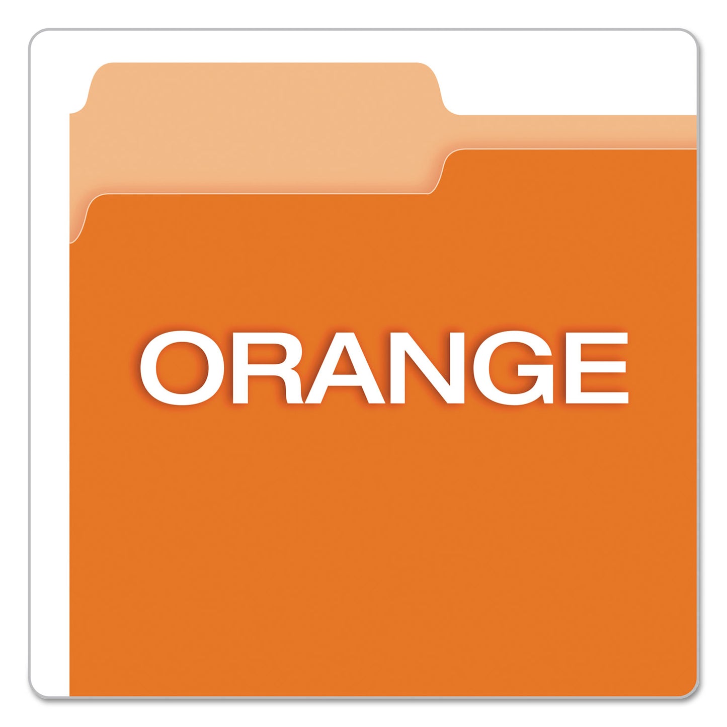 Pendaflex Colored File Folders, 1/3-Cut Tabs: Assorted, Letter Size, Orange/Light Orange, 100/Box (15213ORA)