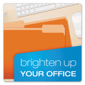 Pendaflex Colored File Folders, 1/3-Cut Tabs: Assorted, Letter Size, Orange/Light Orange, 100/Box (15213ORA)