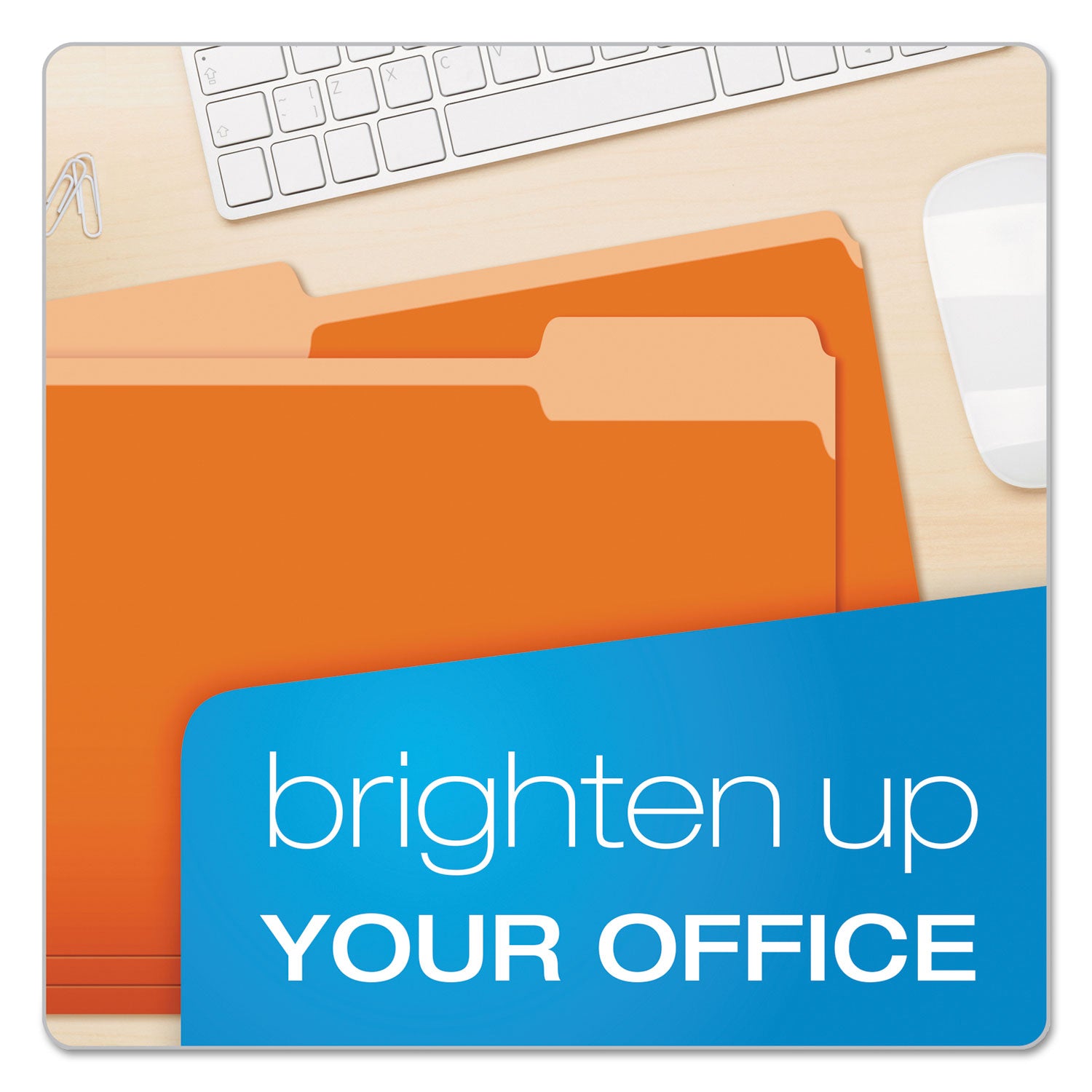 Pendaflex Colored File Folders, 1/3-Cut Tabs: Assorted, Letter Size, Orange/Light Orange, 100/Box (15213ORA)