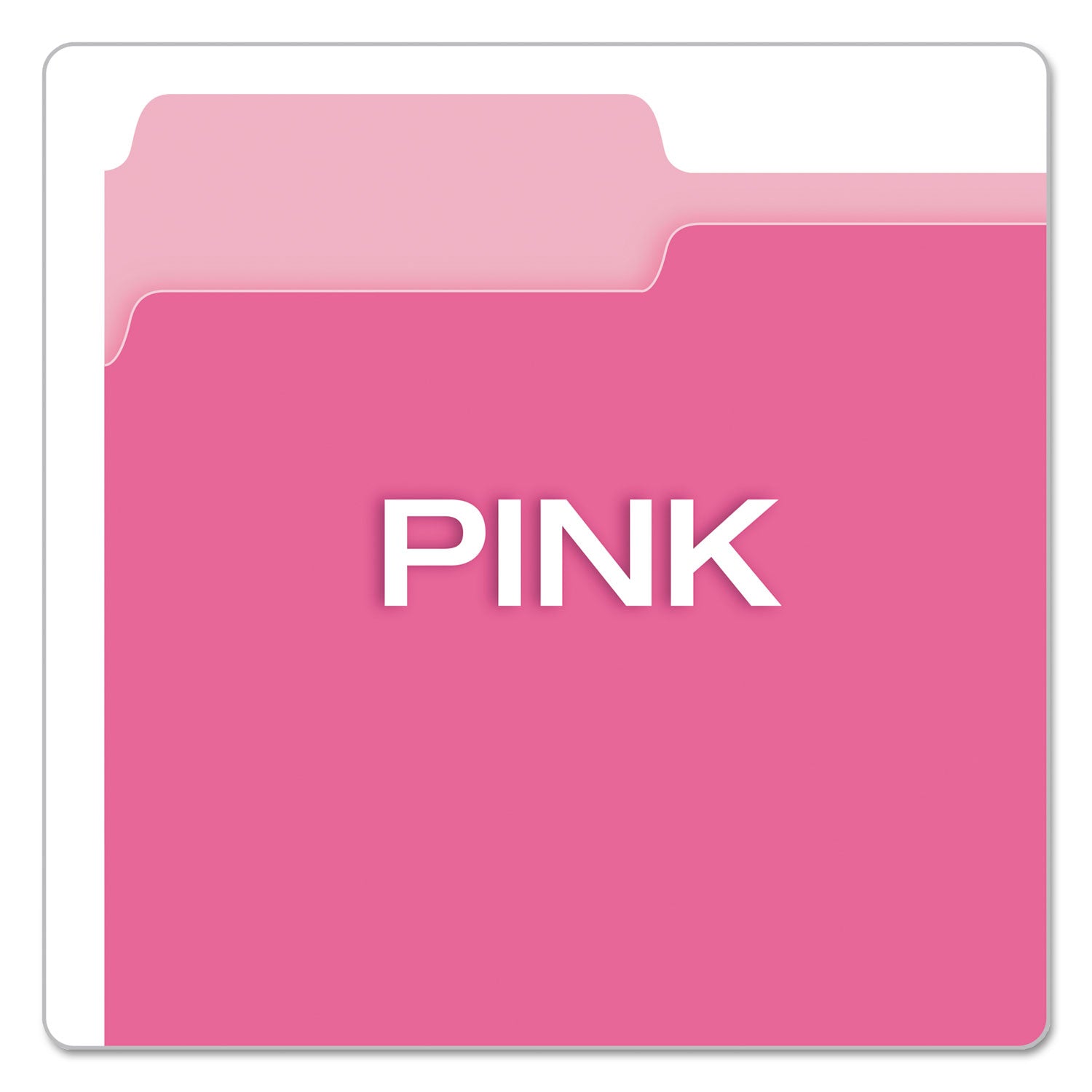 Pendaflex Colored File Folders, 1/3-Cut Tabs: Assorted, Letter Size, Pink/Light Pink, 100/Box (15213PIN)