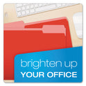 Pendaflex Colored File Folders, 1/3-Cut Tabs: Assorted, Letter Size, Red/Light Red, 100/Box (15213RED)