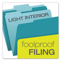 Pendaflex Colored File Folders, 1/3-Cut Tabs: Assorted, Letter Size, Teal/Light Teal, 100/Box (15213TEA)