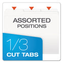 Pendaflex Colored File Folders, 1/3-Cut Tabs: Assorted, Letter Size, White, 100/Box (15213WHI)