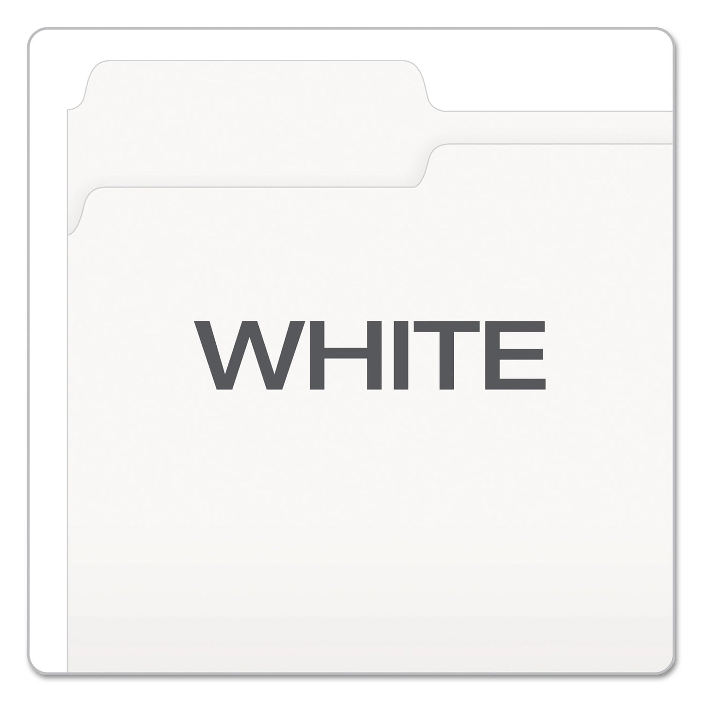 Pendaflex Colored File Folders, 1/3-Cut Tabs: Assorted, Letter Size, White, 100/Box (15213WHI)