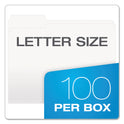 Pendaflex Colored File Folders, 1/3-Cut Tabs: Assorted, Letter Size, White, 100/Box (15213WHI)