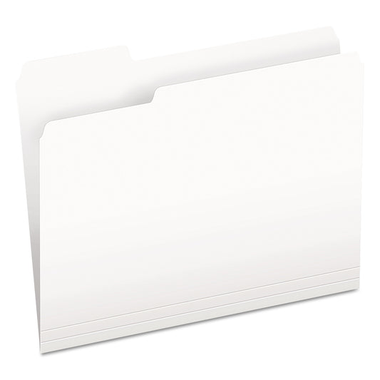 Pendaflex Colored File Folders, 1/3-Cut Tabs: Assorted, Letter Size, White, 100/Box (15213WHI)
