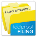 Pendaflex Colored File Folders, 1/3-Cut Tabs: Assorted, Letter Size, Yellow/Light Yellow, 100/Box (15213YEL)