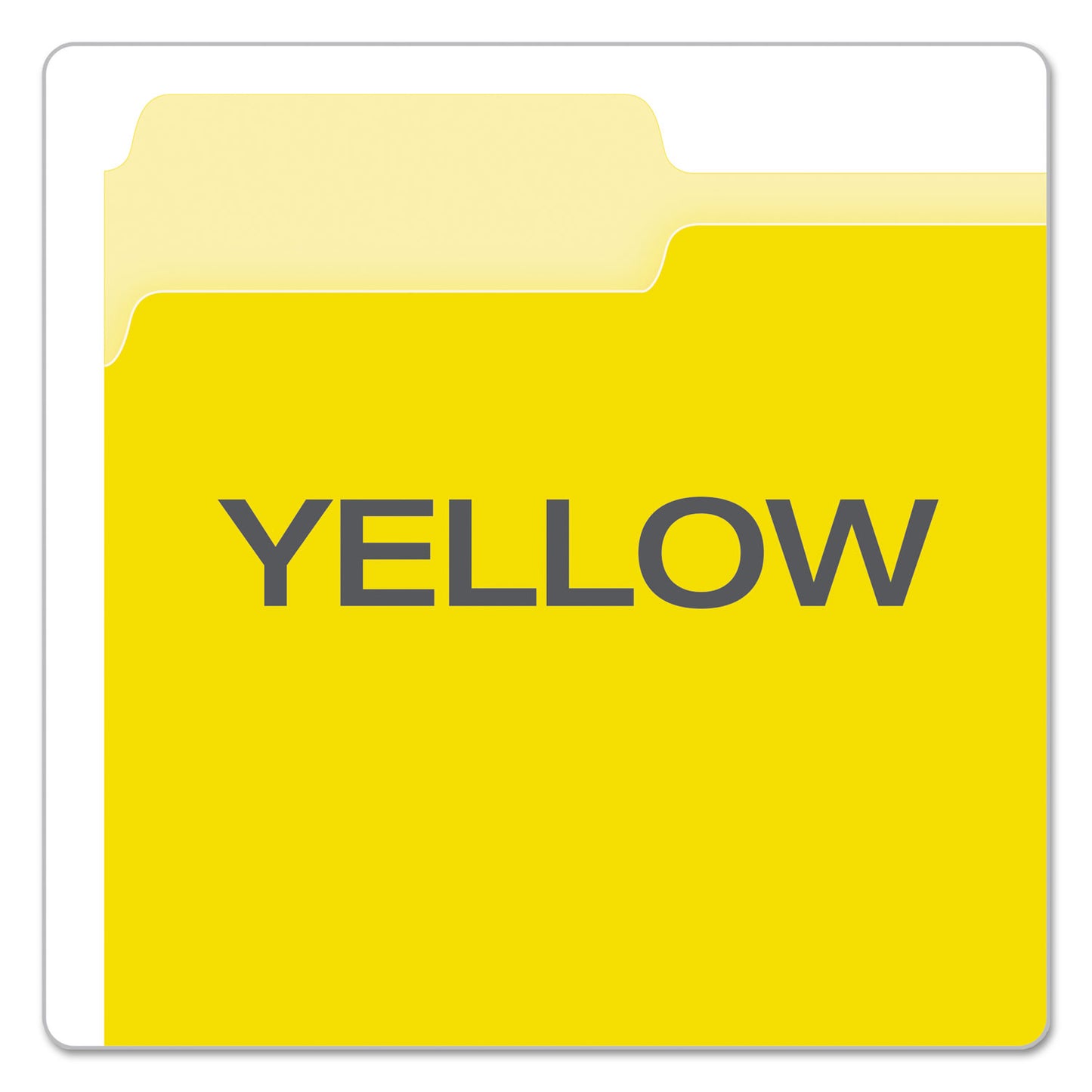 Pendaflex Colored File Folders, 1/3-Cut Tabs: Assorted, Letter Size, Yellow/Light Yellow, 100/Box (15213YEL)