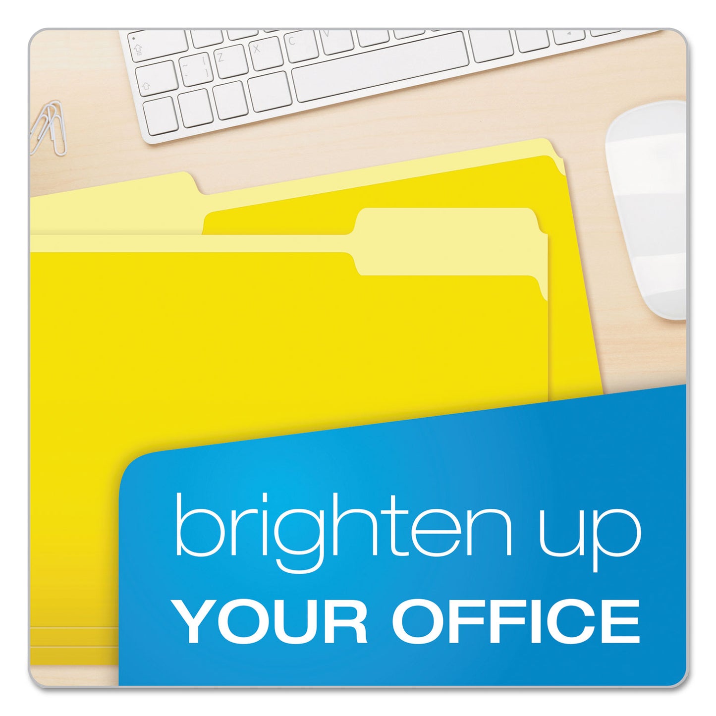 Pendaflex Colored File Folders, 1/3-Cut Tabs: Assorted, Letter Size, Yellow/Light Yellow, 100/Box (15213YEL)