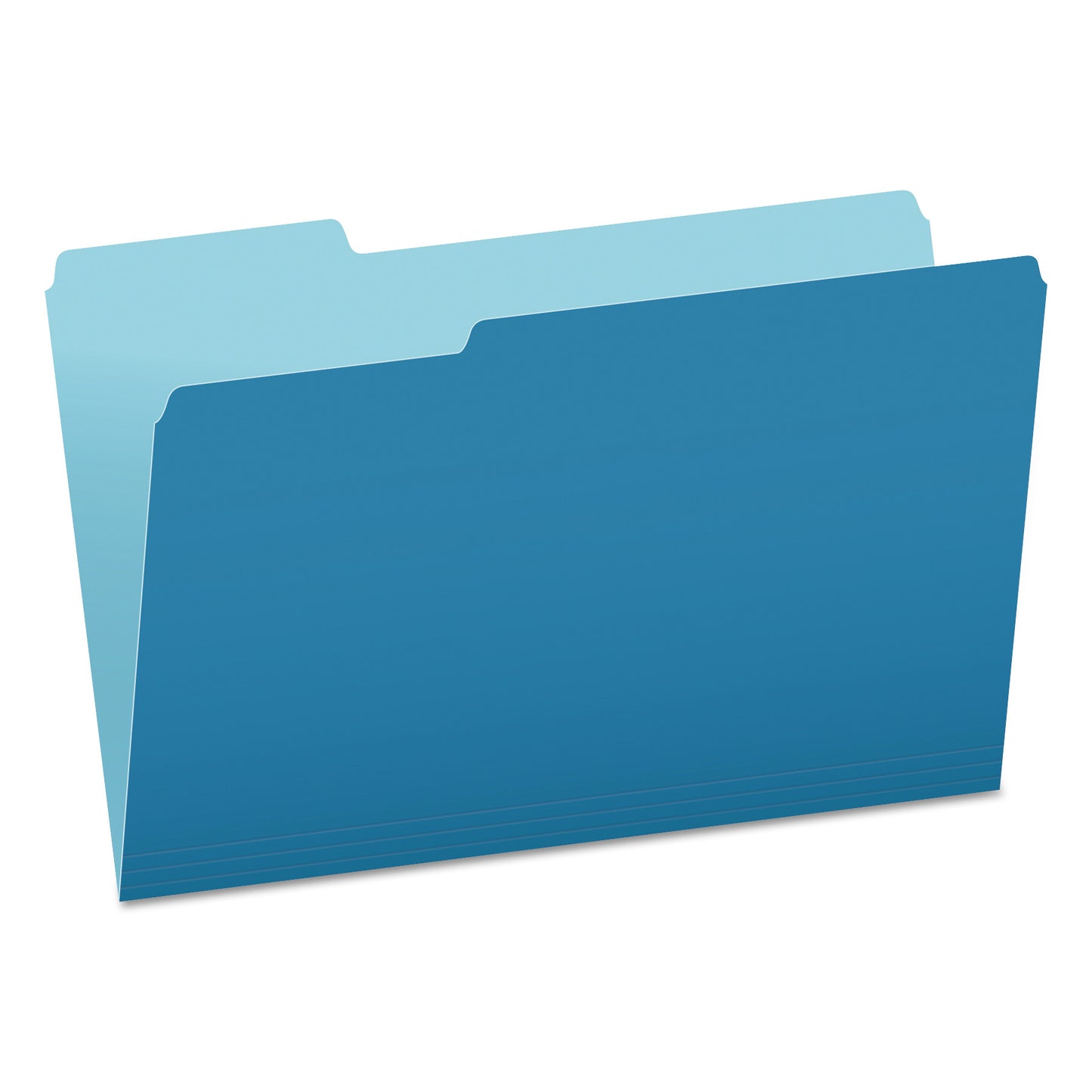 Pendaflex Colored File Folders, 1/3-Cut Tabs: Assorted, Legal Size, Blue/Light Blue, 100/Box (15313BLU)