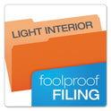 Pendaflex Colored File Folders, 1/3-Cut Tabs: Assorted, Legal Size, Orange/Light Orange, 100/Box (15313ORA)