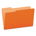 Pendaflex Colored File Folders, 1/3-Cut Tabs: Assorted, Legal Size, Orange/Light Orange, 100/Box (15313ORA)