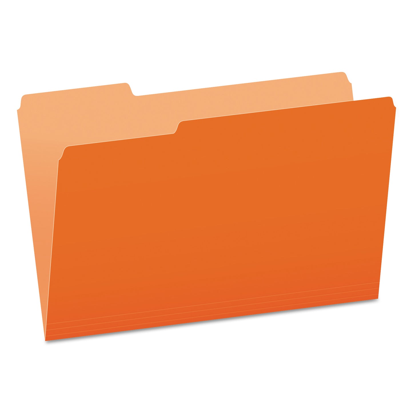 Pendaflex Colored File Folders, 1/3-Cut Tabs: Assorted, Legal Size, Orange/Light Orange, 100/Box (15313ORA)