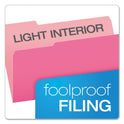 Pendaflex Colored File Folders, 1/3-Cut Tabs: Assorted, Legal Size, Pink/Light Pink, 100/Box (15313PIN)
