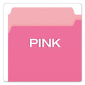 Pendaflex Colored File Folders, 1/3-Cut Tabs: Assorted, Legal Size, Pink/Light Pink, 100/Box (15313PIN)