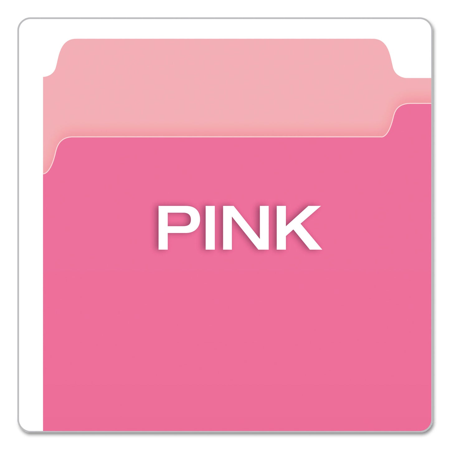 Pendaflex Colored File Folders, 1/3-Cut Tabs: Assorted, Legal Size, Pink/Light Pink, 100/Box (15313PIN)