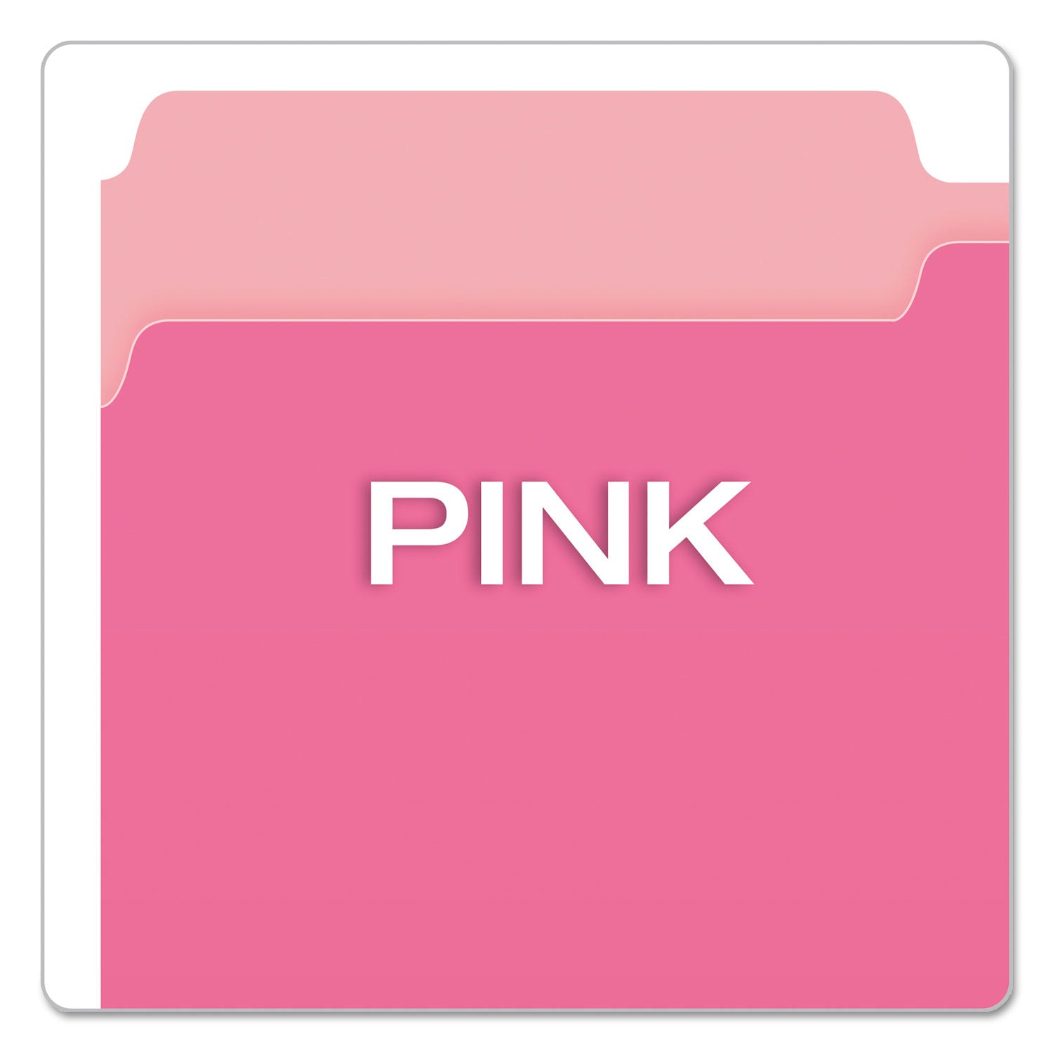 Pendaflex Colored File Folders, 1/3-Cut Tabs: Assorted, Legal Size, Pink/Light Pink, 100/Box (15313PIN)