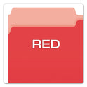 Pendaflex Colored File Folders, 1/3-Cut Tabs: Assorted, Legal Size, Red/Light Red, 100/Box (15313RED)