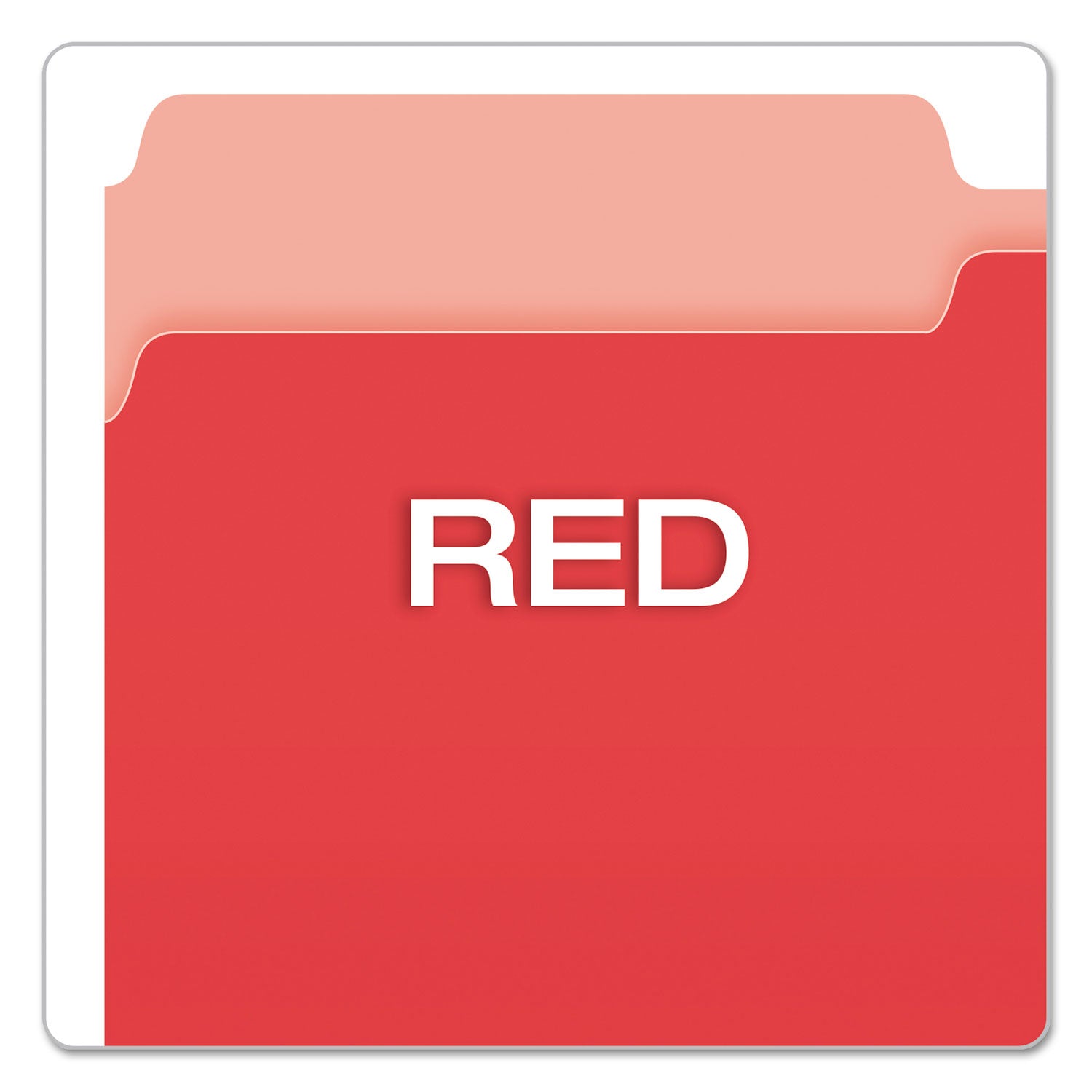 Pendaflex Colored File Folders, 1/3-Cut Tabs: Assorted, Legal Size, Red/Light Red, 100/Box (15313RED)