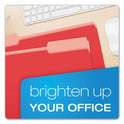 Pendaflex Colored File Folders, 1/3-Cut Tabs: Assorted, Legal Size, Red/Light Red, 100/Box (15313RED)