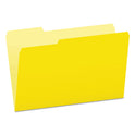 Pendaflex Colored File Folders, 1/3-Cut Tabs: Assorted, Legal Size, Yellow/Light Yellow, 100/Box (15313YEL)