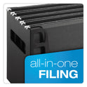 Pendaflex Desktop File With Hanging Folders, Letter Size, 6" Long, Black (23013)