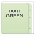 Pendaflex End Tab Classification Folders, 2" Expansion, 2 Dividers, 6 Fasteners, Legal Size, Pale Green Exterior, 10/Box (23324)