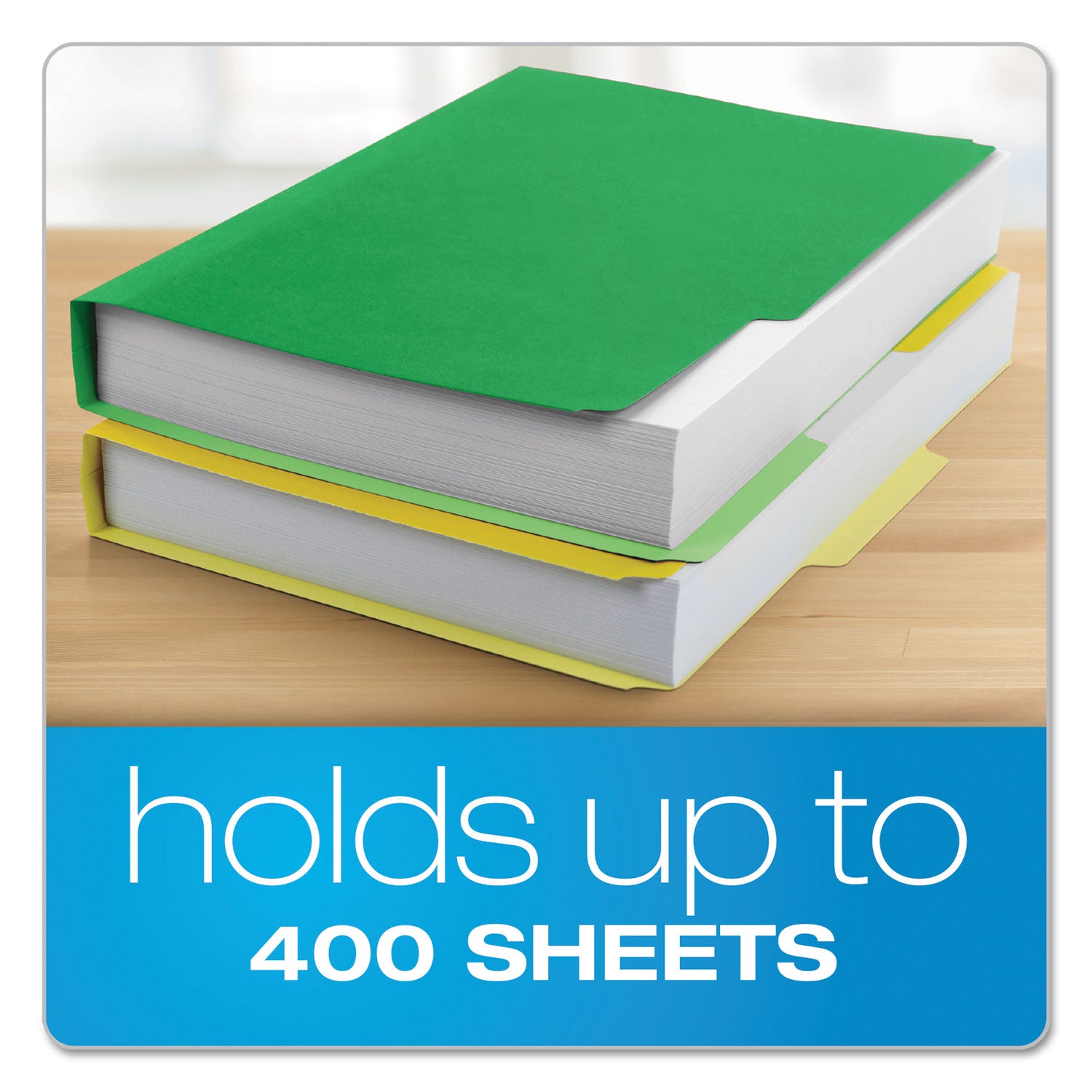 Pendaflex Double Stuff File Folders, 1/3-Cut Tabs: Assorted, Letter Size, Assorted Colors, 50/Pack (54460)