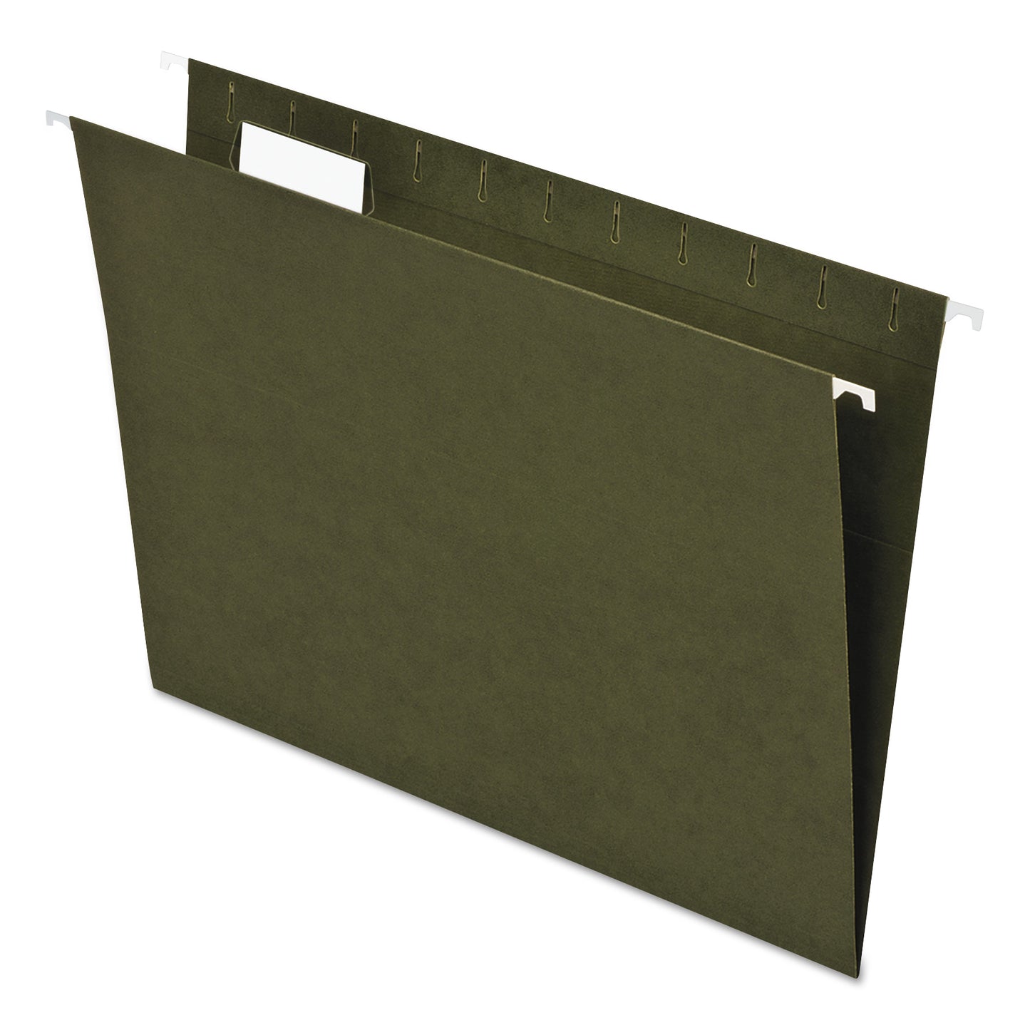 Earthwise by Pendaflex 100% Recycled Colored Hanging File Folders, Letter Size, 1/5-Cut Tabs, Green, 25/Box (74517)