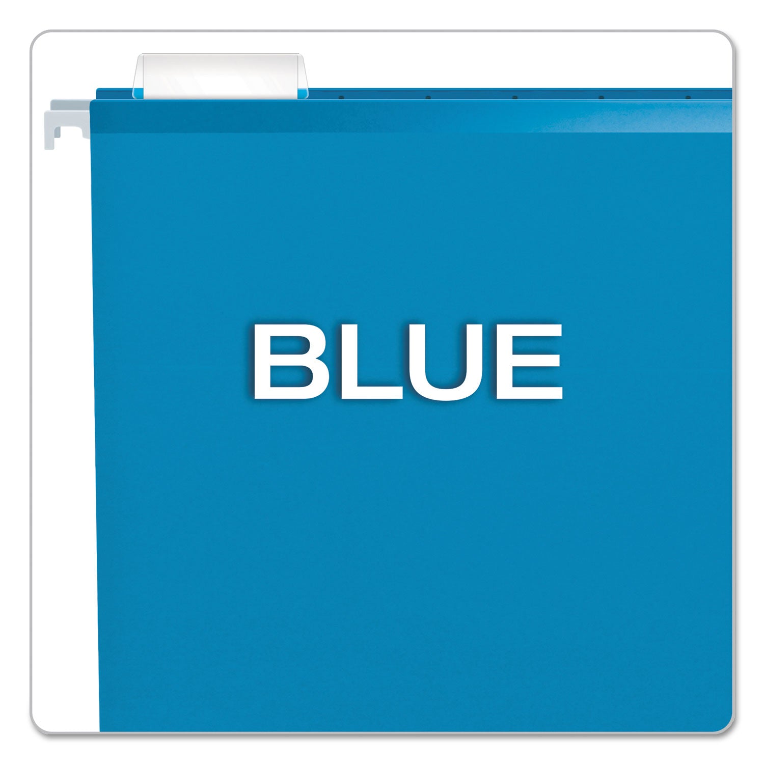 Pendaflex Colored Reinforced Hanging Folders, Letter Size, 1/5-Cut Tabs, Blue, 25/Box (415215BLU)