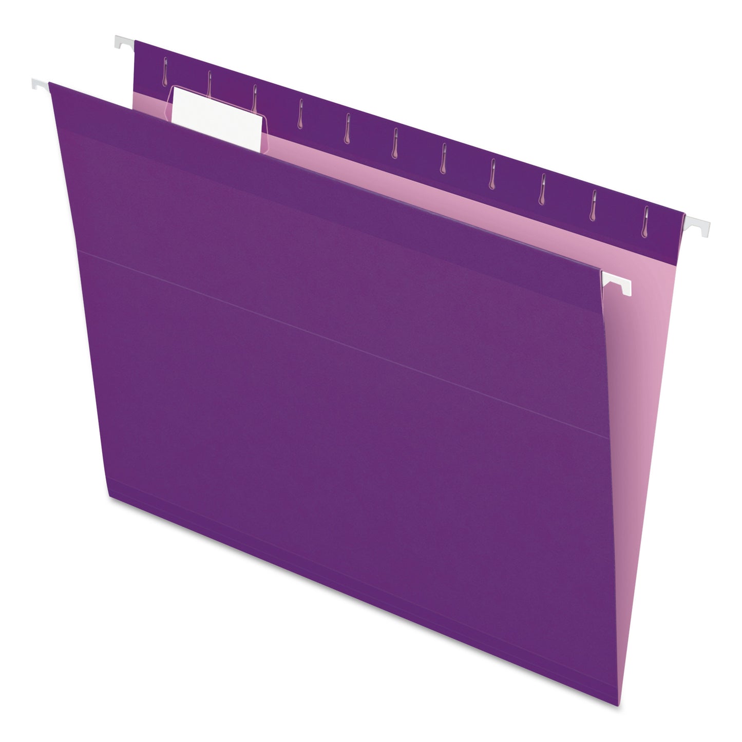 Pendaflex Colored Reinforced Hanging Folders, Letter Size, 1/5-Cut Tabs, Violet, 25/Box (415215VIO)