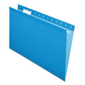 Pendaflex Colored Reinforced Hanging Folders, Legal Size, 1/5-Cut Tabs, Blue, 25/Box (415315BLU)