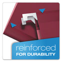 Pendaflex Colored Reinforced Hanging Folders, Legal Size, 1/5-Cut Tabs, Burgundy, 25/Box (415315BUR)