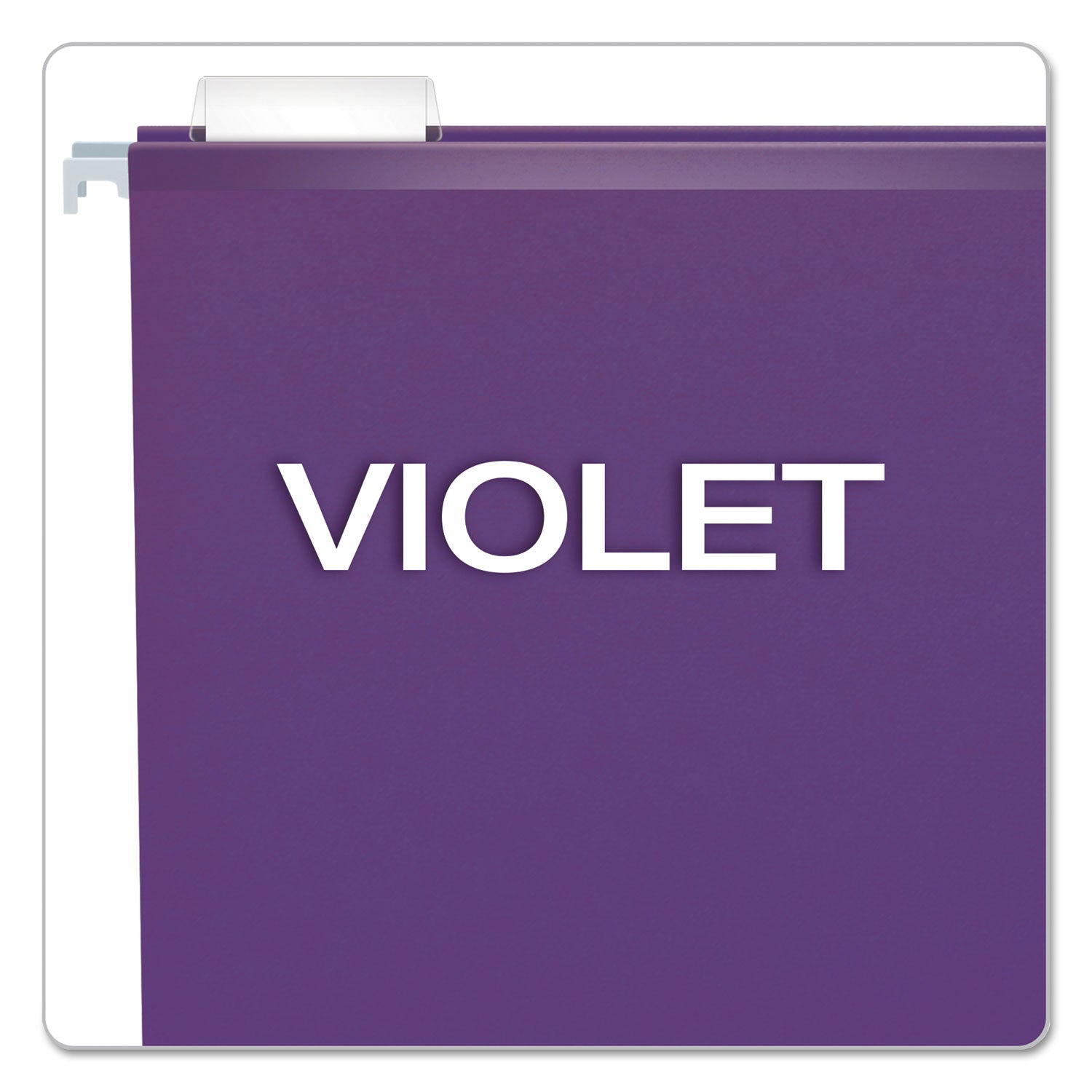 Pendaflex Colored Reinforced Hanging Folders, Legal Size, 1/5-Cut Tabs, Violet, 25/Box (415315VIO)