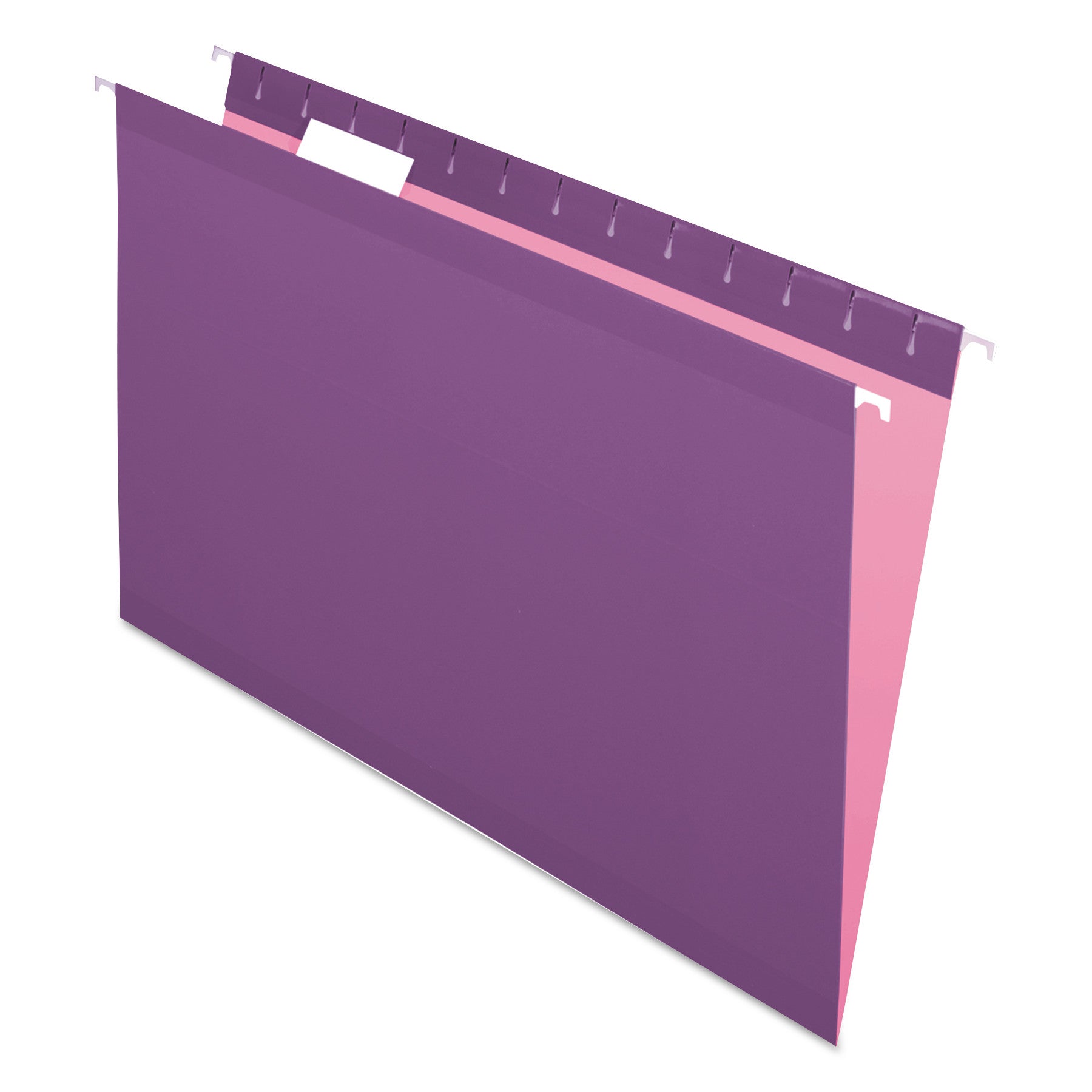 Pendaflex Colored Reinforced Hanging Folders, Legal Size, 1/5-Cut Tabs, Violet, 25/Box (415315VIO)