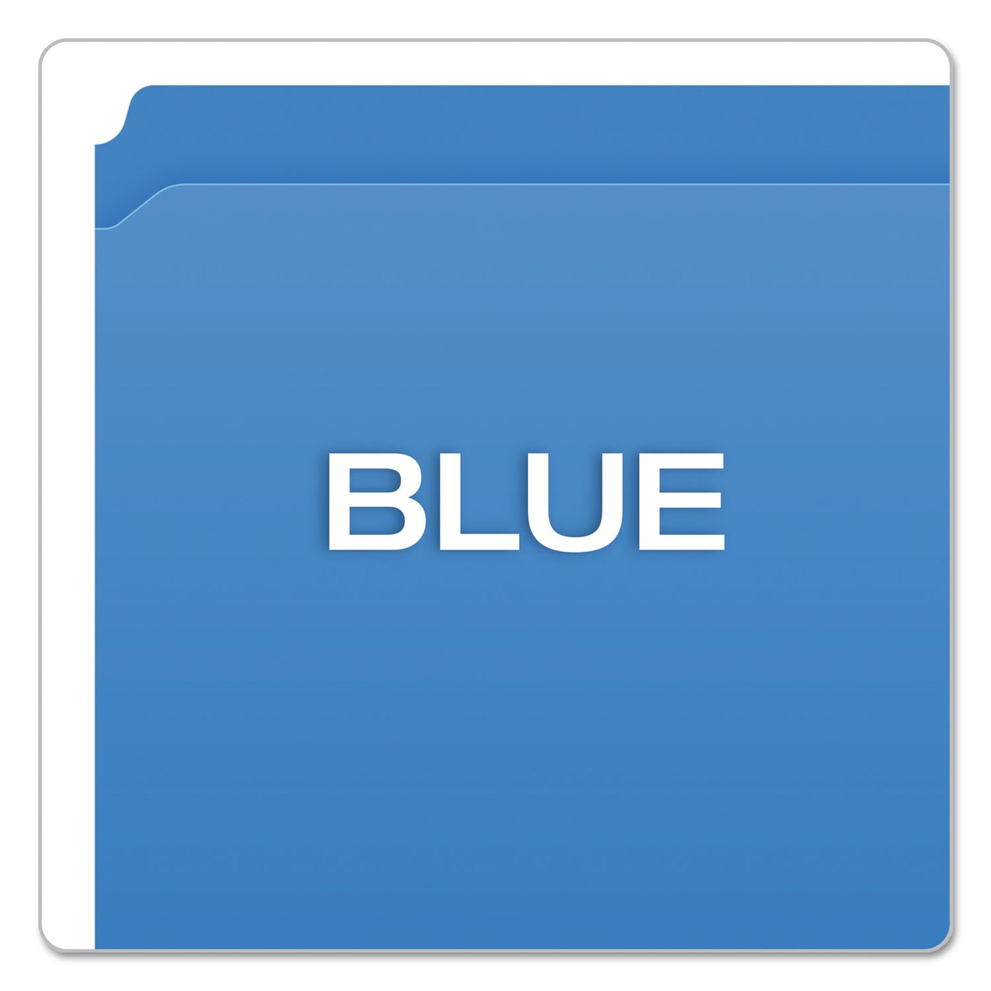 Pendaflex Double-Ply Reinforced Top Tab Colored File Folders, Straight Tabs, Letter Size, 0.75" Expansion, Blue, 100/Box (R152BLU)
